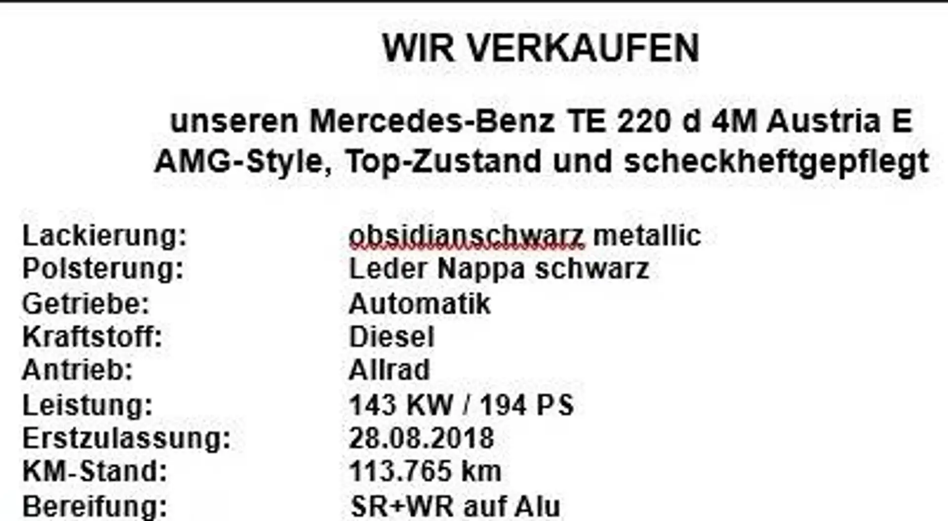 Mercedes-Benz E 220 E 220 d T Austria Edition 4MATIC Aut. Austria Edition Schwarz - 2