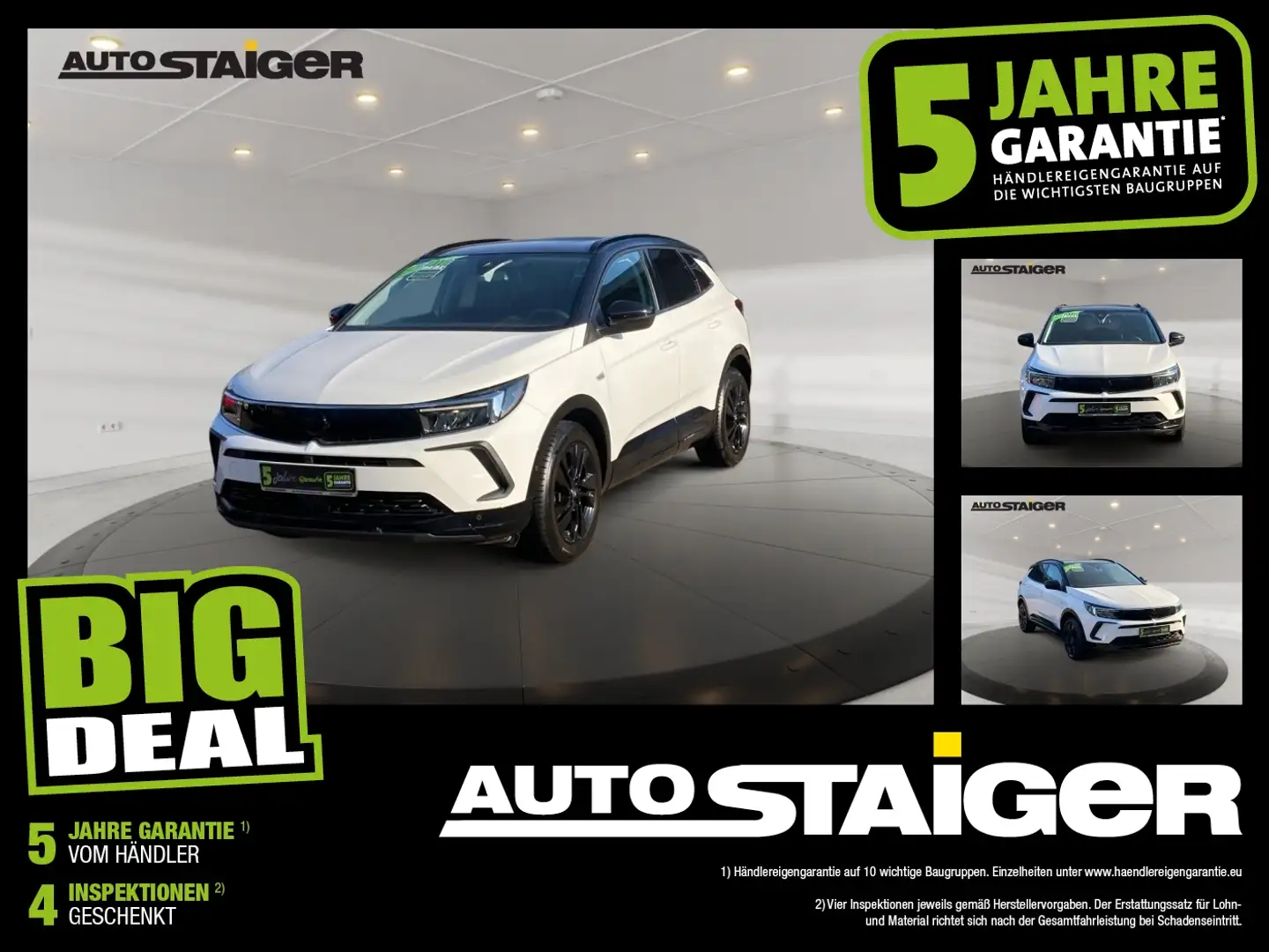 Opel Grandland 1.2 Turbo GS Line LED+Navi+SHZ+2xKlima Blanc - 1