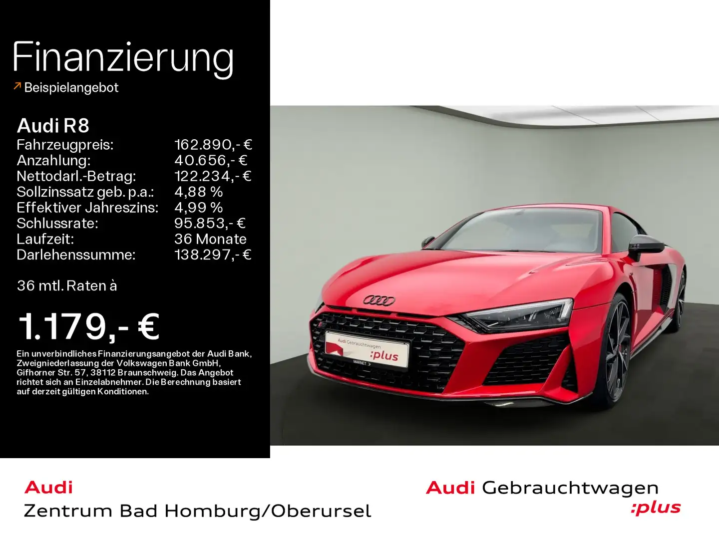Audi R8 Coupé V10 performance quattro*Navi*LED*B&O*Ca Rot - 1