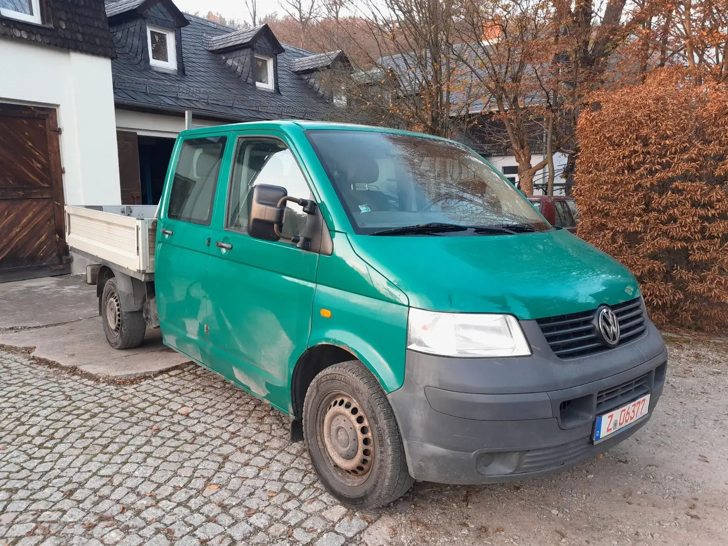Volkswagen T5 Transporter Pritsche Doppelkabine 4Motion Verde - 1