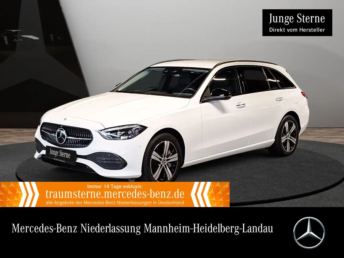 Mercedes-Benz C 300 e T AVANTG+NIGHT+360+KEYLESS+9G Weiß - 1
