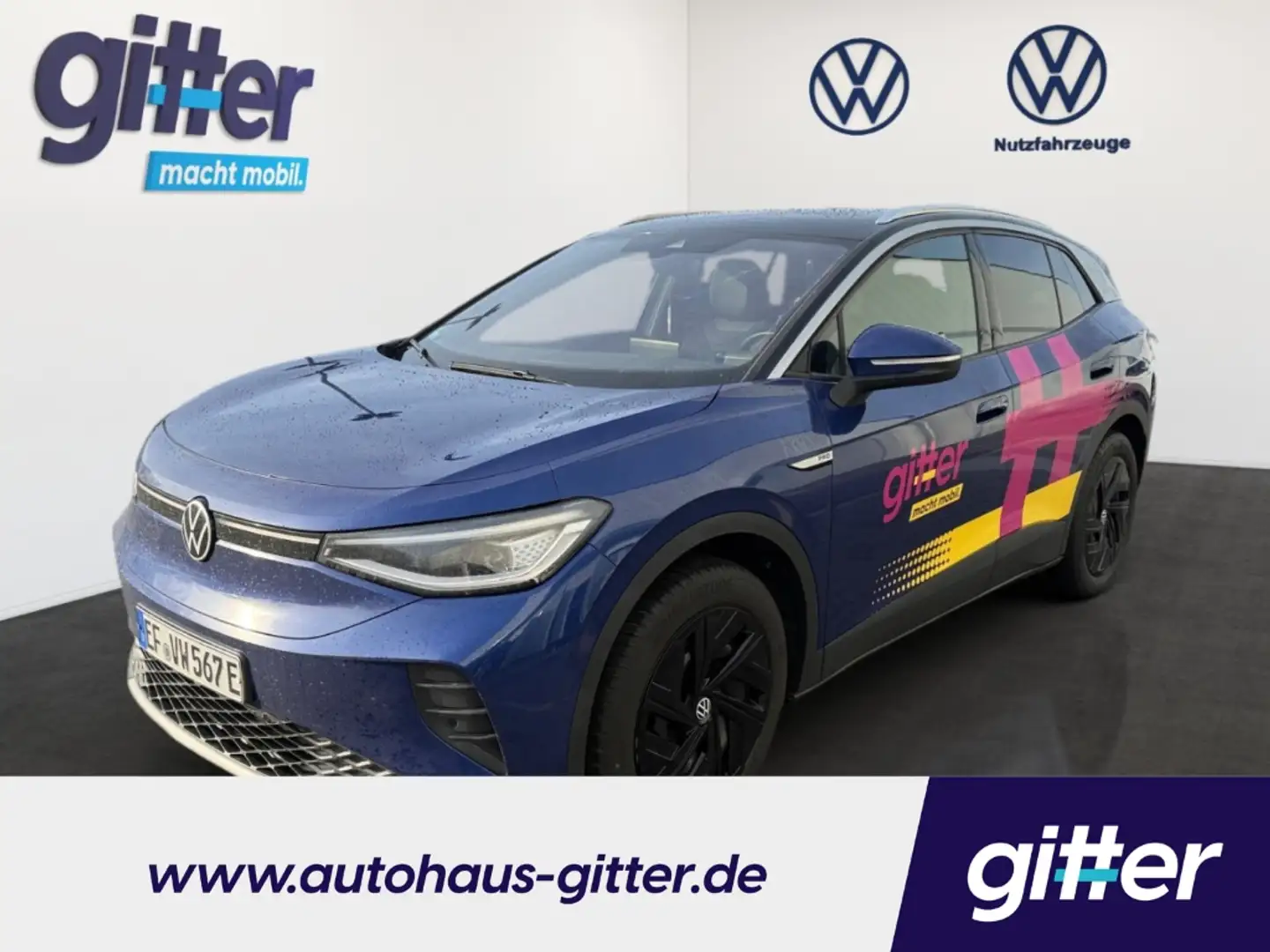 Volkswagen ID.4 Pro Performance 150 kW mit Infotainment-Paket AHK- Blau - 1