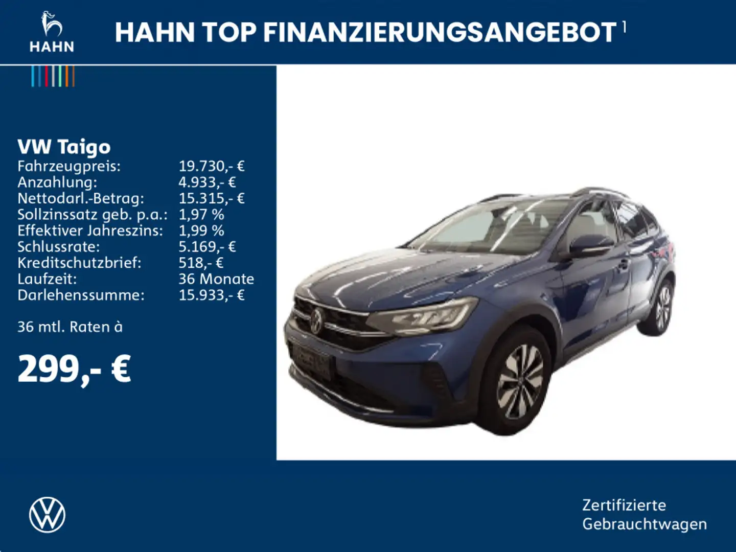 Volkswagen Taigo 1.0TSI Move Cam LED Navi-Vorb. Sitzheizung Blauw - 2