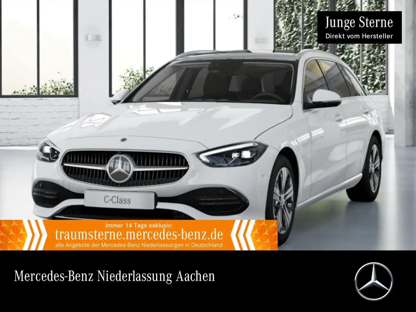 Mercedes-Benz C 300 e T AVANTG+PANO+360+AHK+LED+SITZKLIMA+9G Weiß - 1