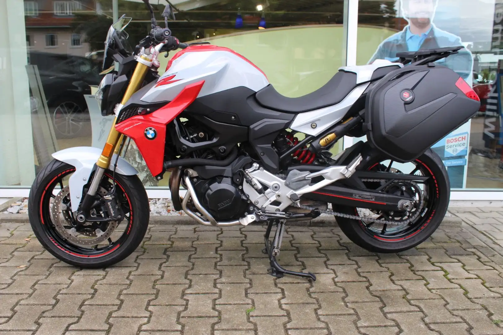 BMW F 900 R Koffer + Inspektion / Ölwechsel Neu! Rot - 2