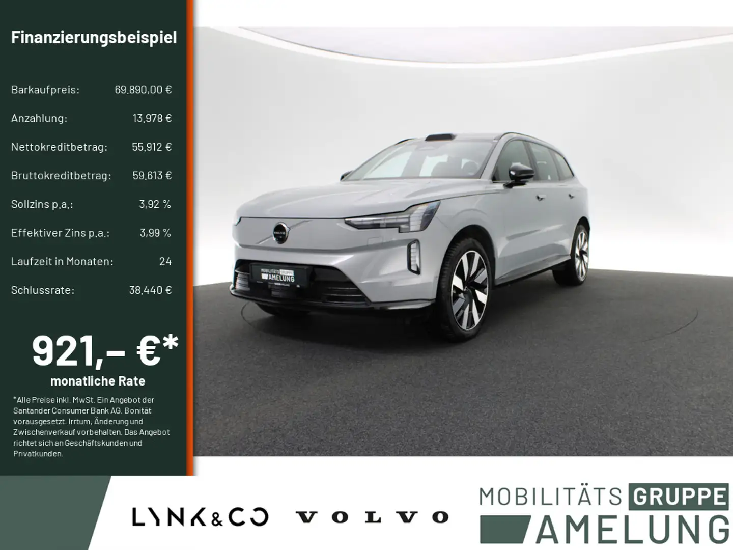 Volvo EX90 Ultra Pure Electric AWD Grau - 1