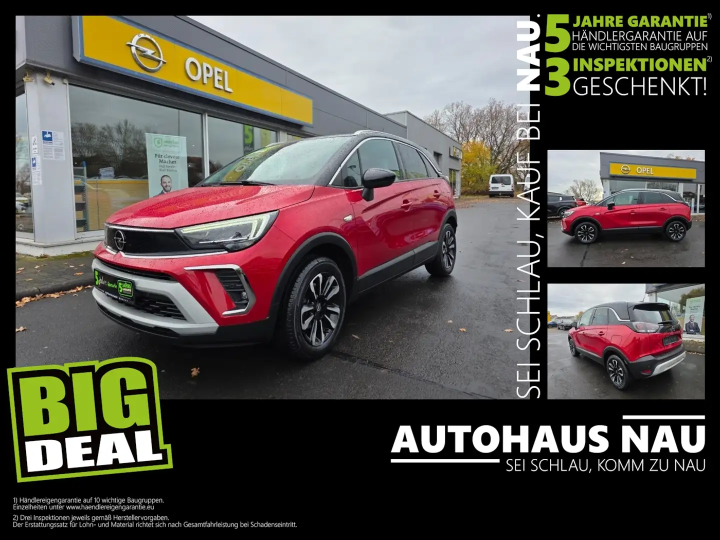 Opel Crossland 1.2 Turbo Elegance LED+SHZ+2xKlima+LM Rouge - 1