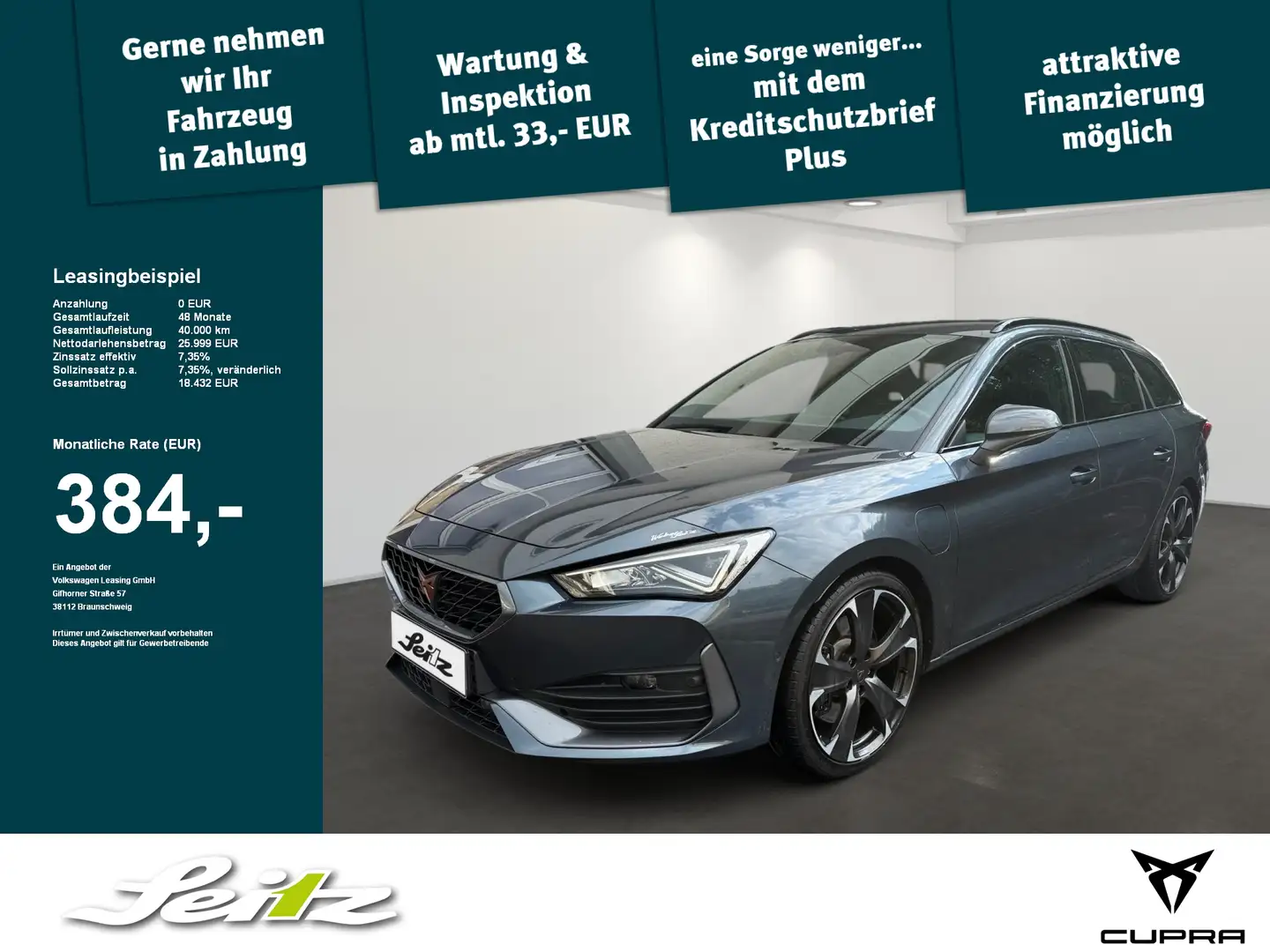 CUPRA Leon ST 1.4 e-Hybrid DSG Navi. LED. Rückfahrkamera Gris - 1