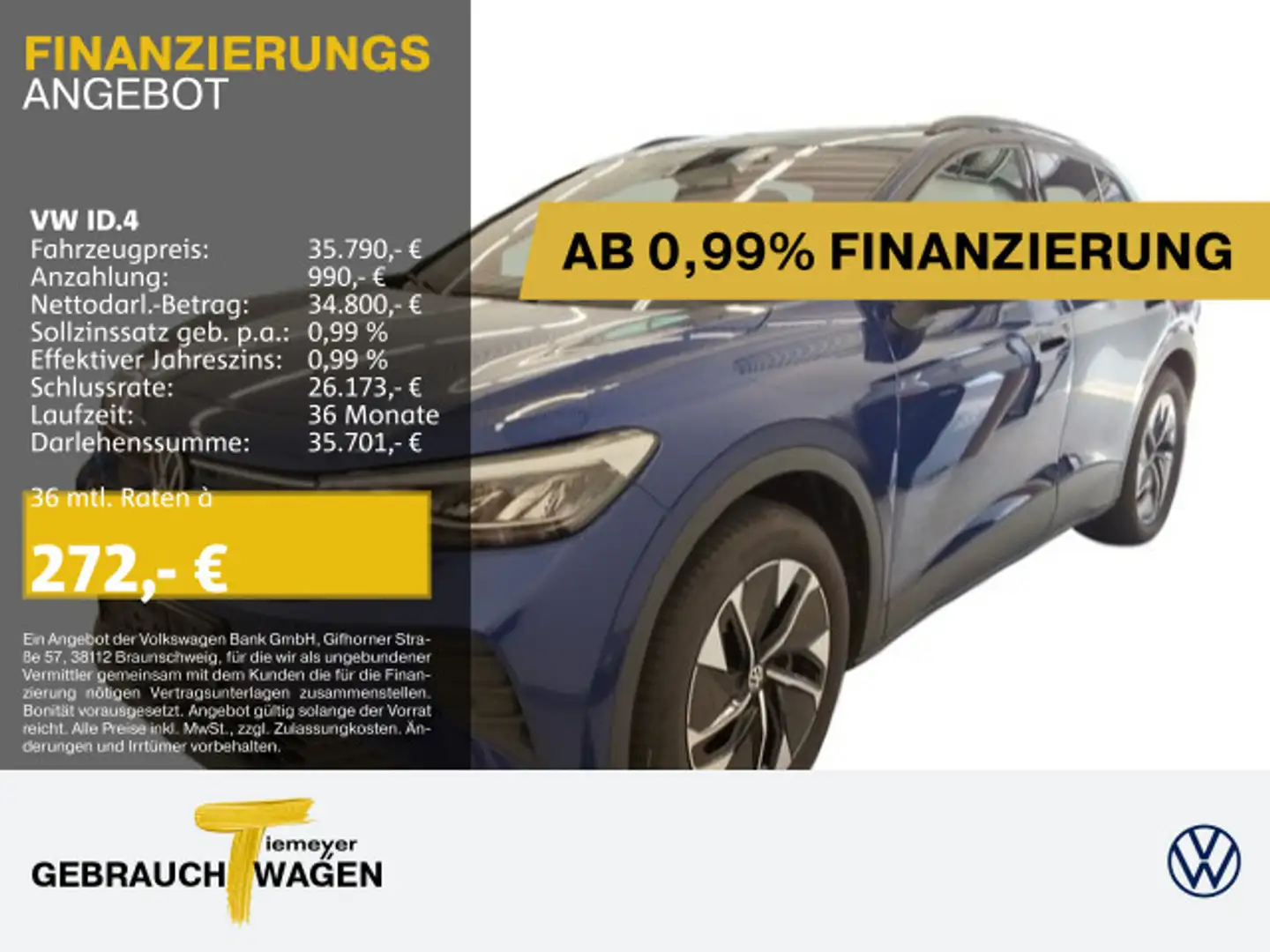 Volkswagen ID.4 PRO WÄRMEPUMPE KAMERA NAVI SITZHZ LM19 Bleu - 1