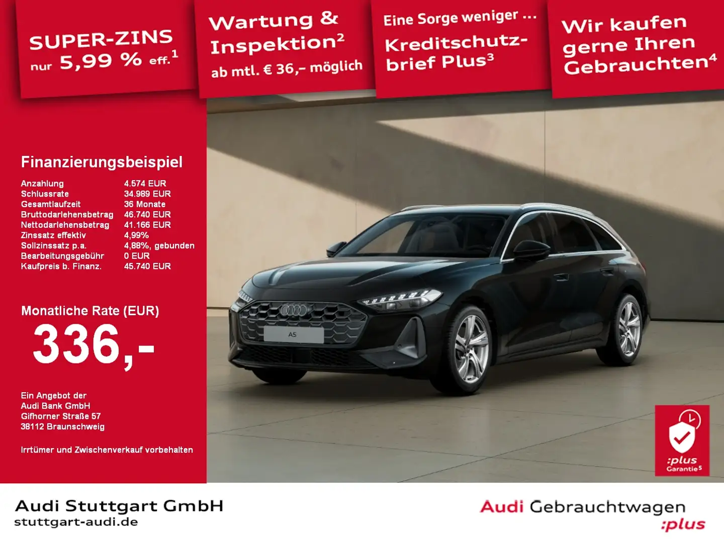 Audi A5 Avant TFSI quattro 150 kW S tronic AHK Memory Schwarz - 1