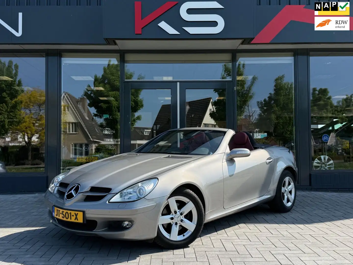 Mercedes-Benz SLK 200 K. Automaat Leder Youngtimer Grijs - 1