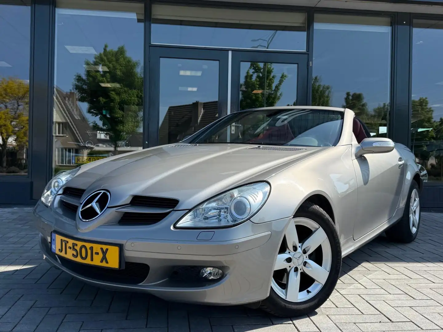 Mercedes-Benz SLK 200 K. Automaat Leder Youngtimer Grijs - 2