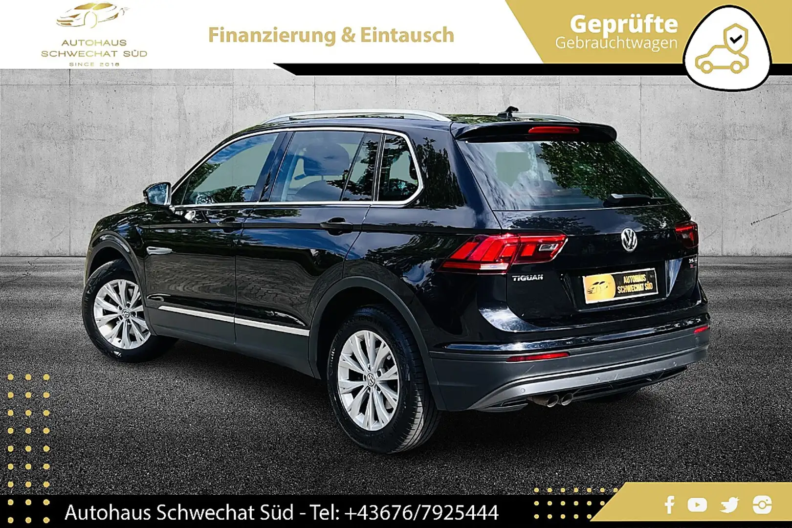 Volkswagen Tiguan 2,0 TDI Comfortline //DSG//ALLRAD//NAVI//2.BESITZ Schwarz - 2