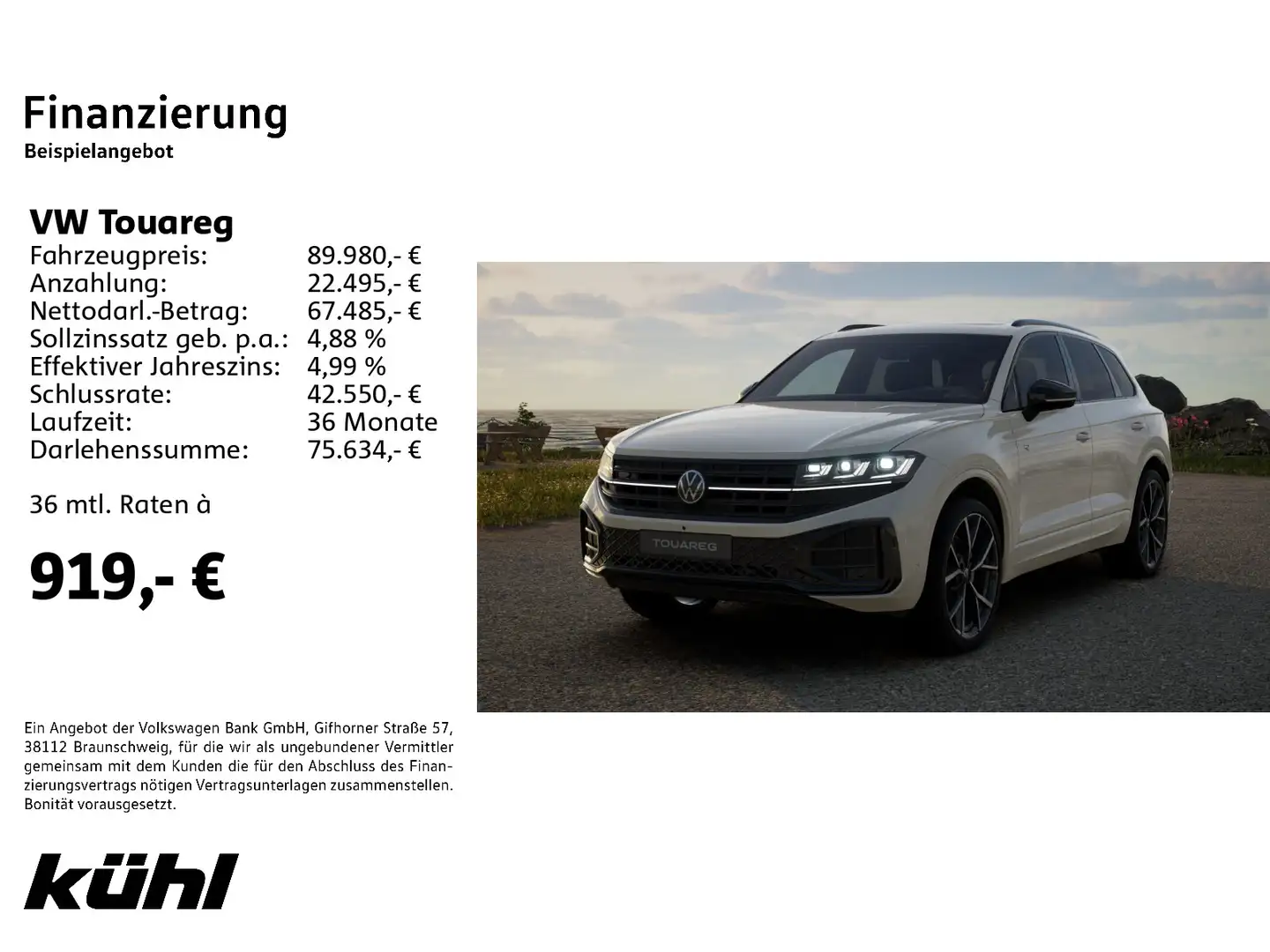 Volkswagen Touareg 3.0 V6 TDI 4M Tip. R-Line IQ.Light LuftA Beige - 2