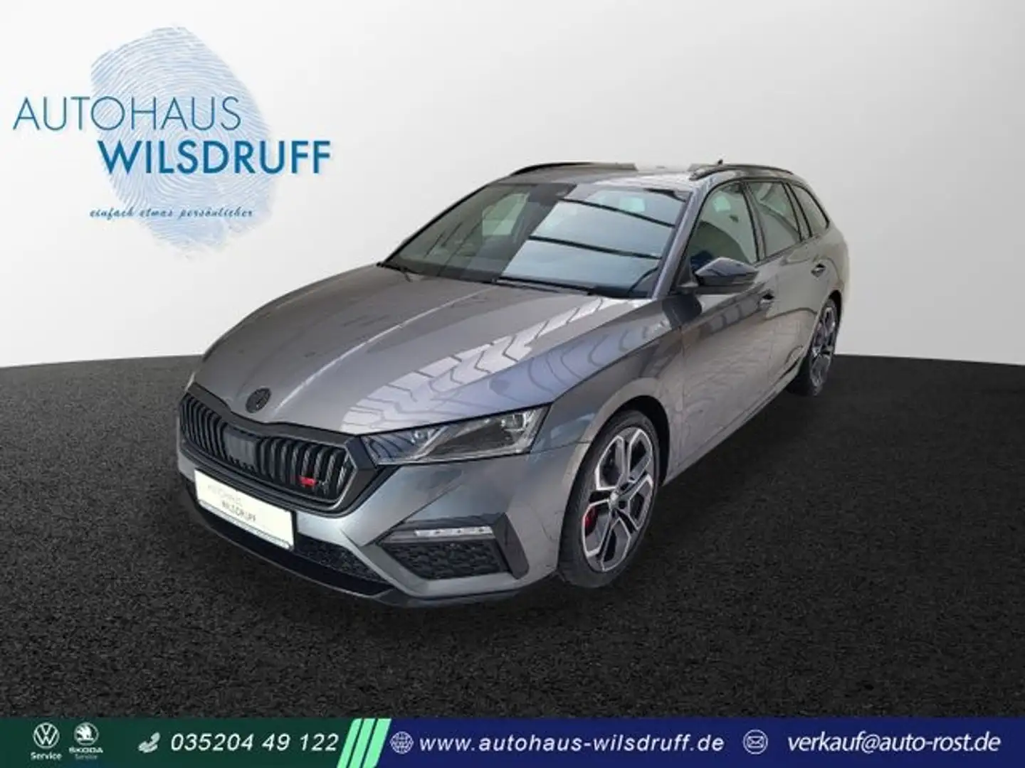 Skoda Octavia Combi RS 2.0 TSi PANO AHK SIDE LANE ACC Gris - 1