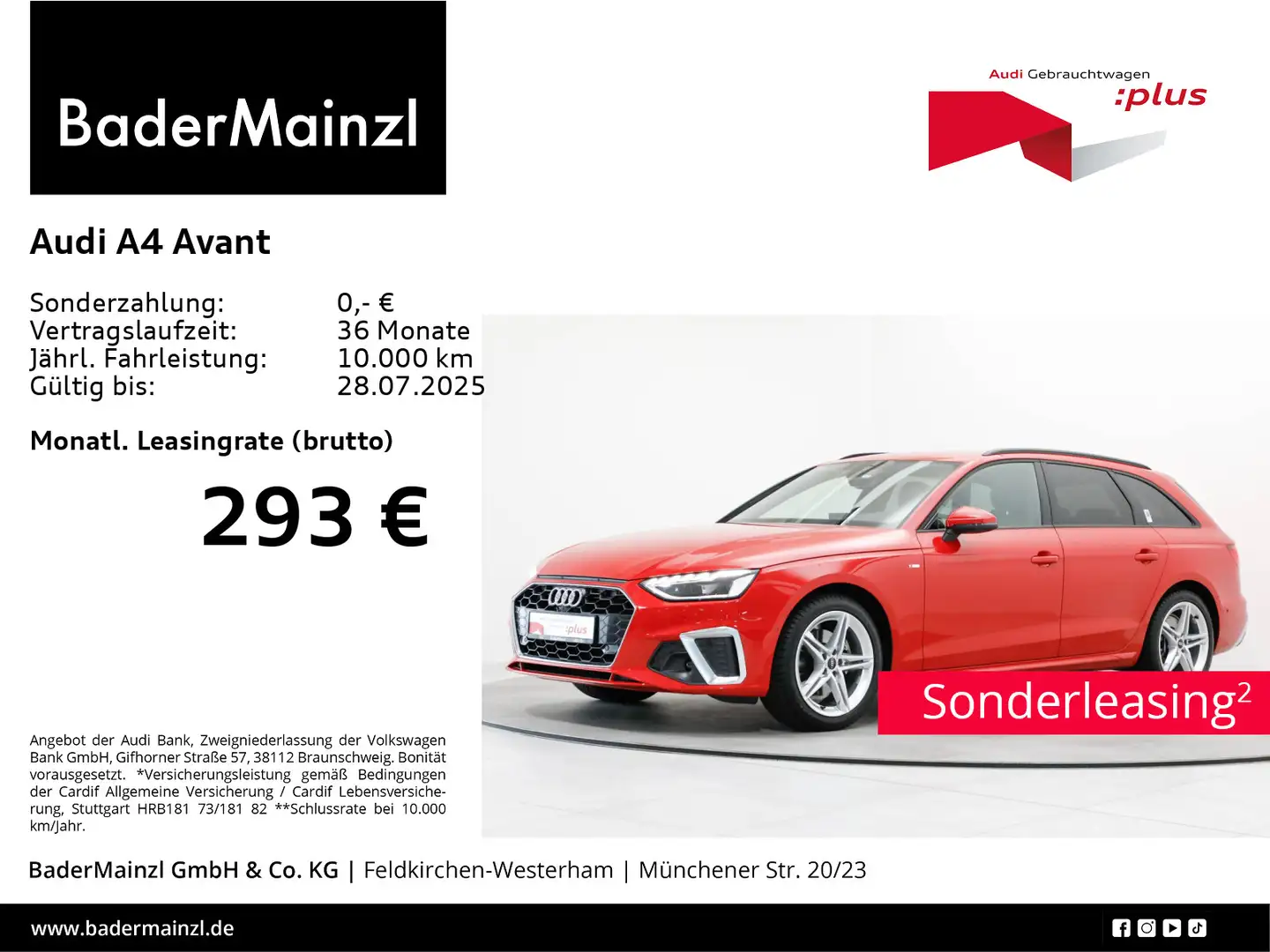 Audi A4 35 TDI S tronic S line AHK Navi Virtual Rot - 1