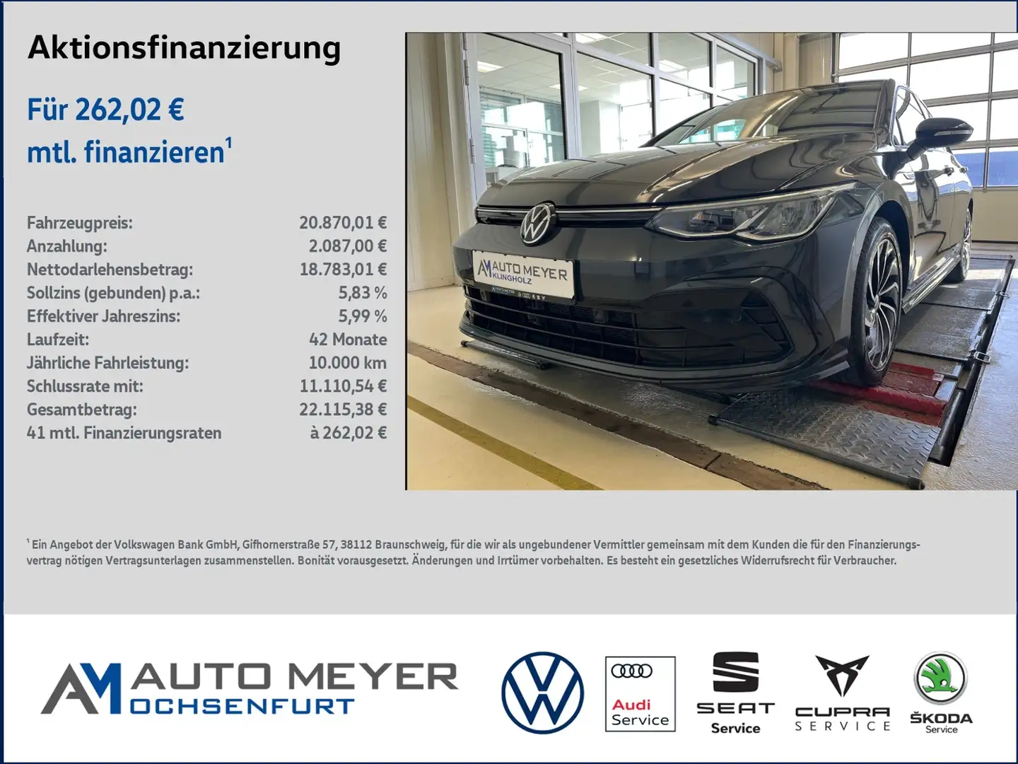 Volkswagen Golf R -Line 1.5 eTSI DSG Kamera LED SHZ Gris - 1