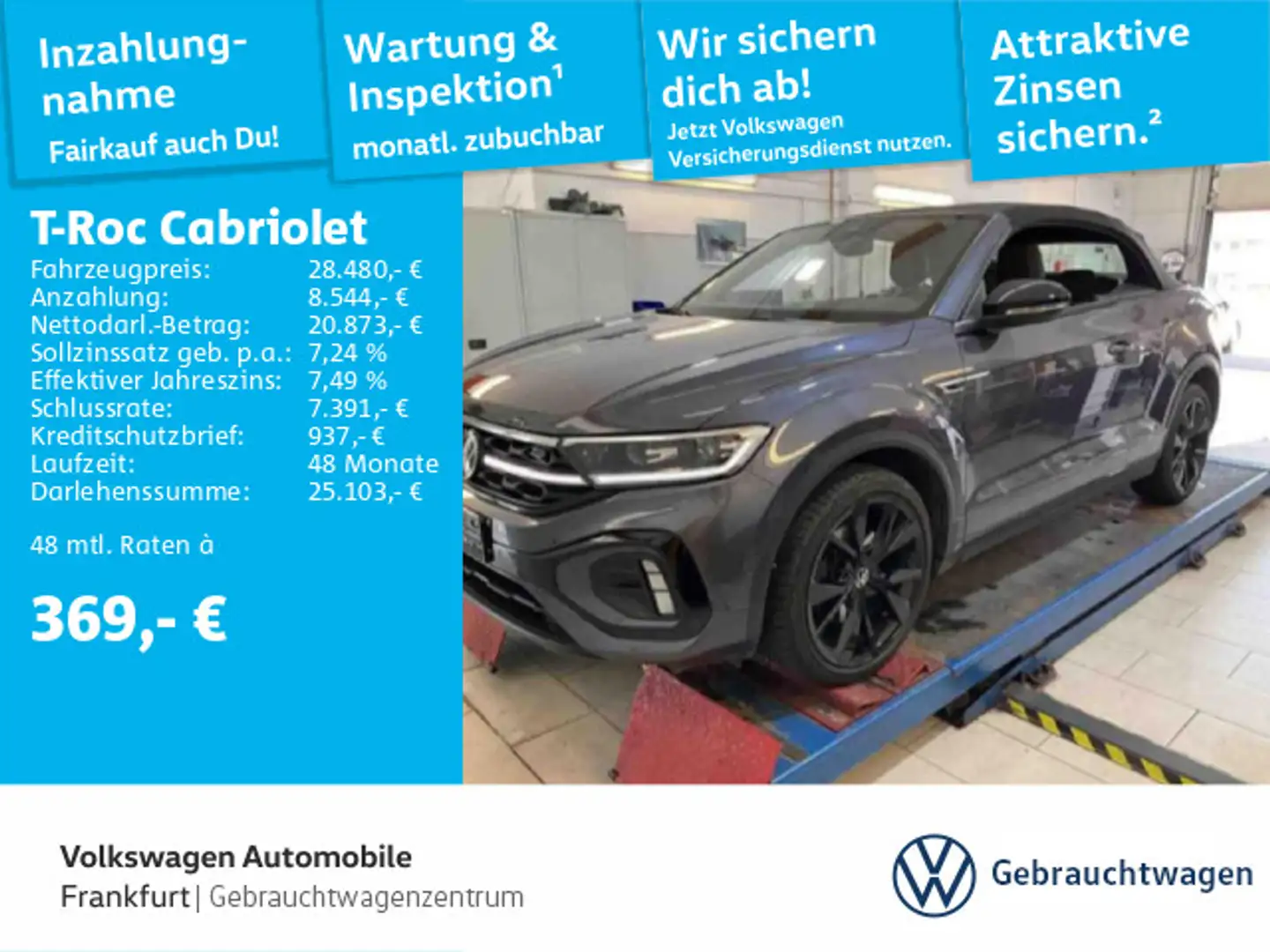 Volkswagen T-Roc 1.5 TSI DSG R-Line Navi IQ.LIGHT Grau - 1