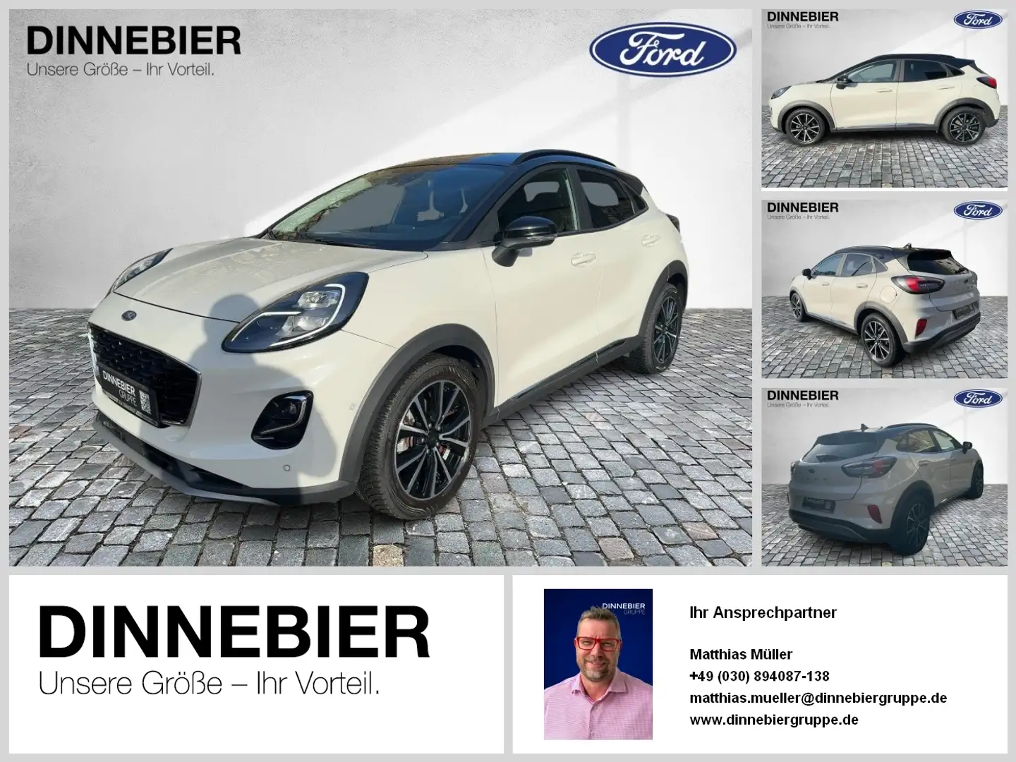 Ford Puma Titanium X LED+Navi+Kamera+Winterpaket Weiß - 1