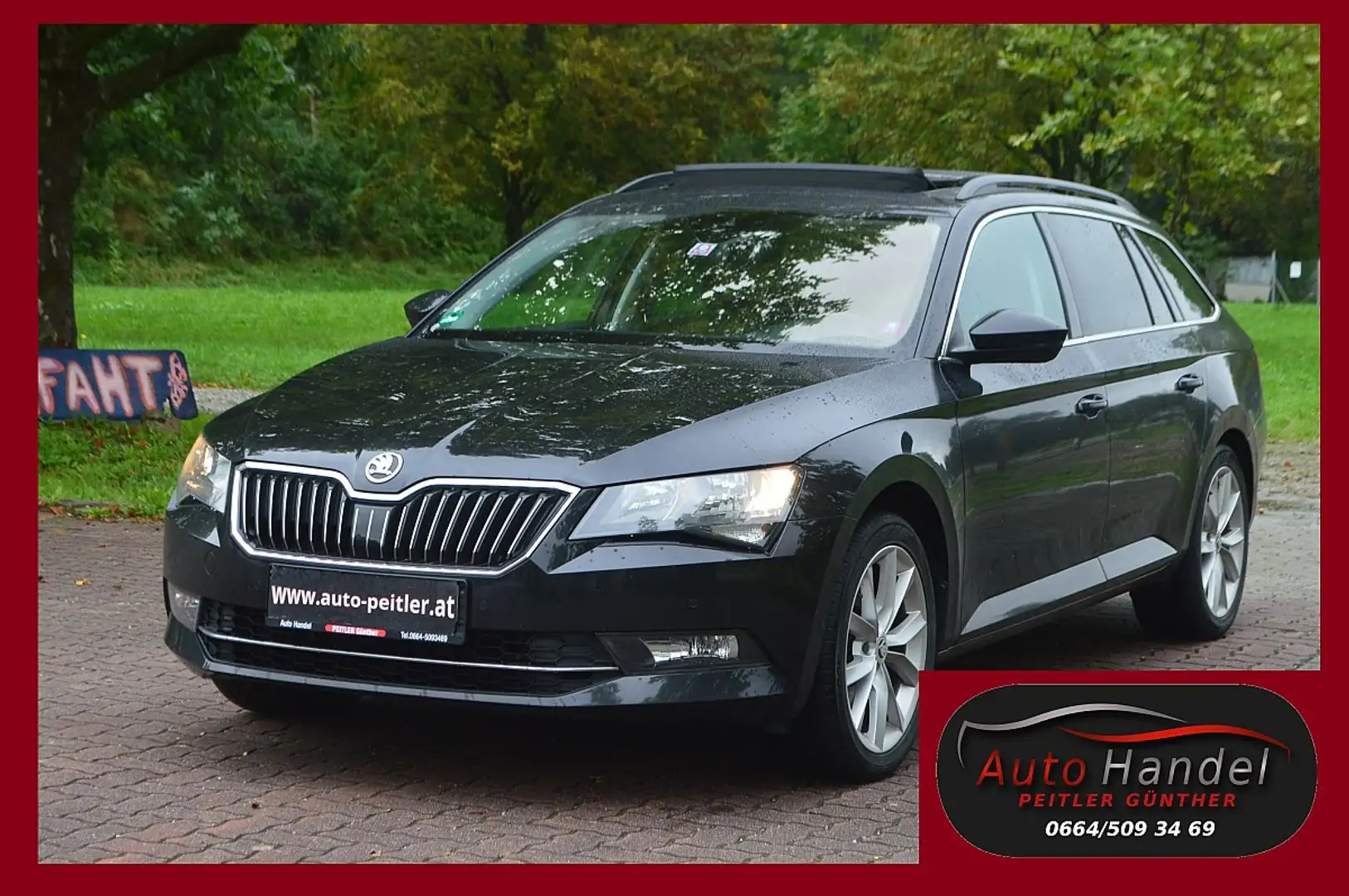 Skoda Superb 2,0 4x4+Panoramadach+NAVI+SHZ+PDC+ Zwart - 1