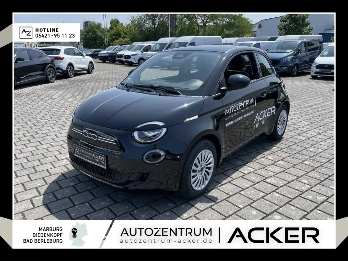 Fiat 500e 42kWh RED Rückfahrkamera DAB Schwarz - 1