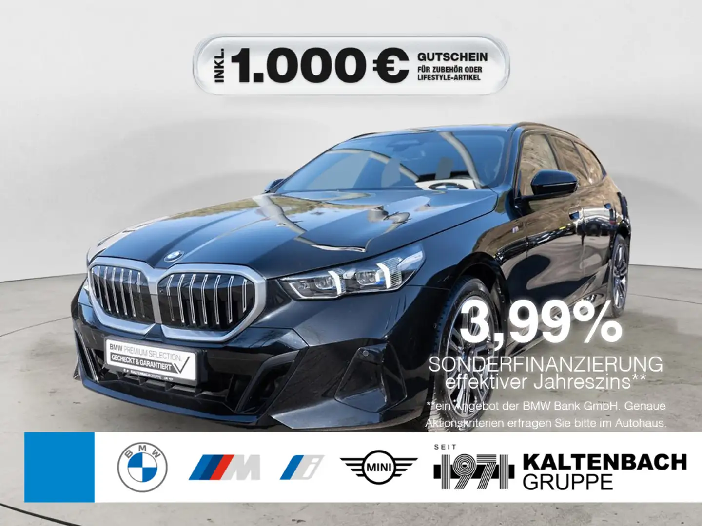 BMW 520 d Touring M-Sport AHK HUD LED STANDHZ ACC Noir - 1