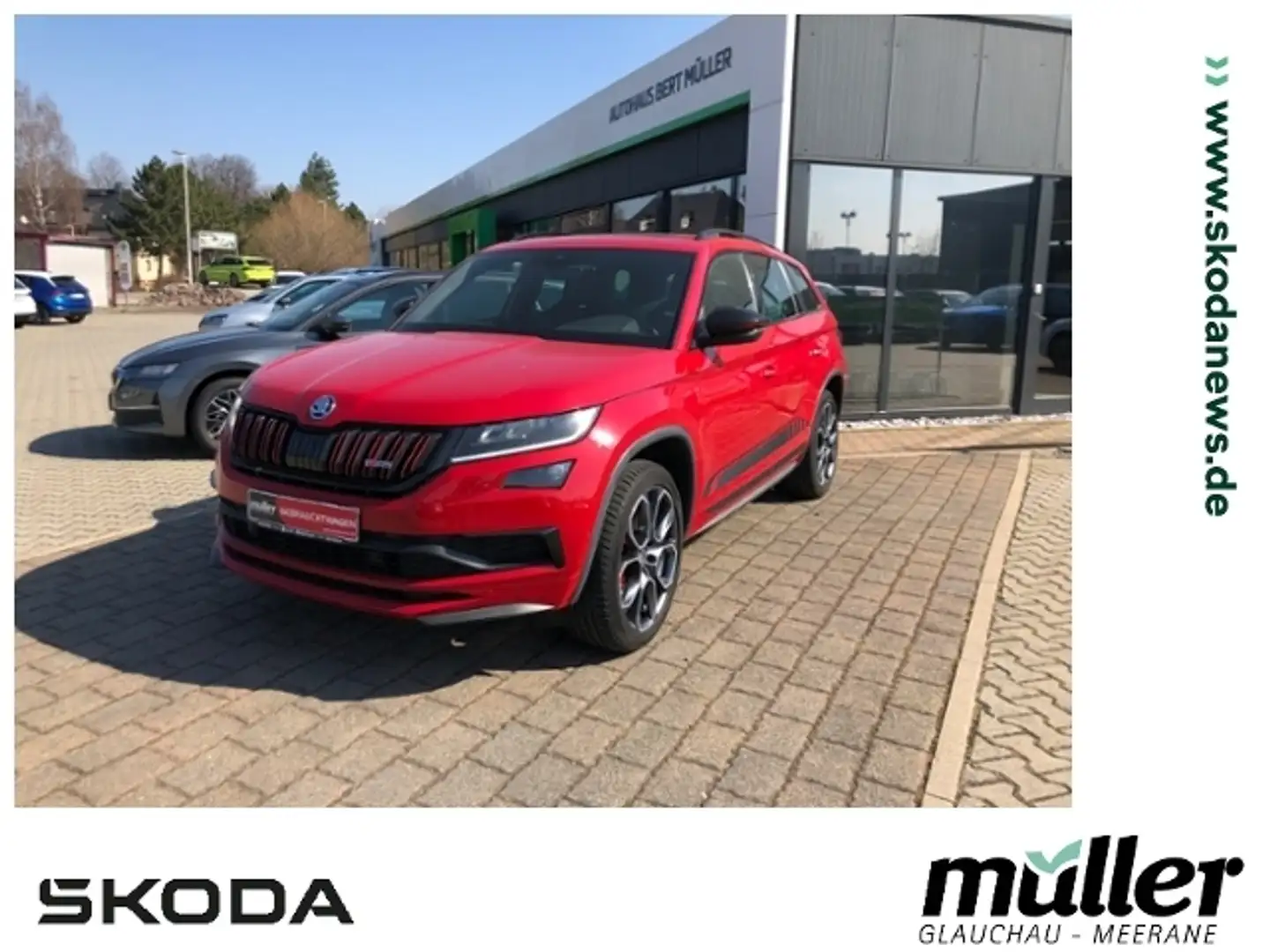 Skoda Kodiaq RS TDI DSG 4X4 Standheizung Pano LED Rot - 1