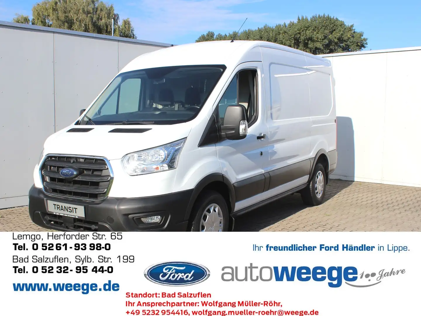 Ford Transit 350 L2 Trend Blanc - 1