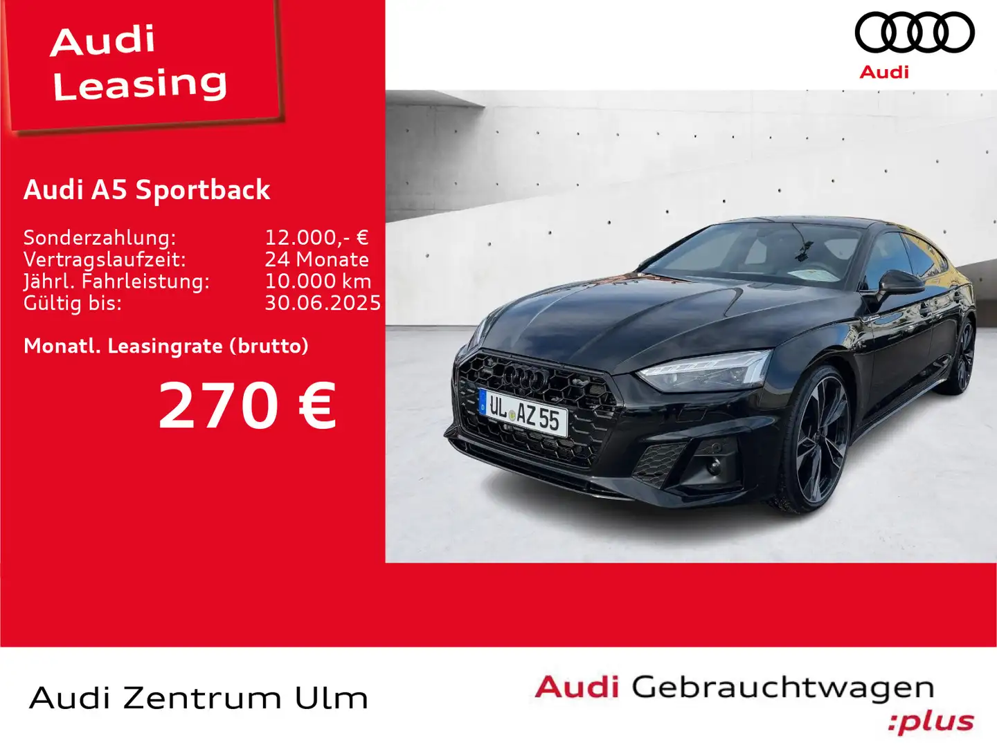 Audi A5 S line 40 TDI qu. BUSINESS LASER 20 Schwarz - 1