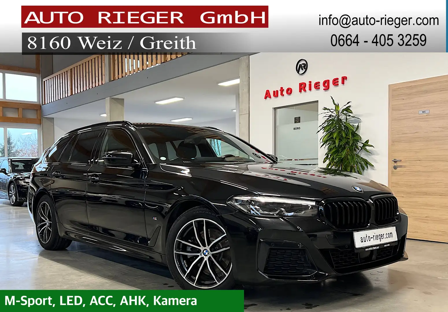 BMW 520 520 d xDrive M Sport, AHK, ACC, Standheizung Schwarz - 1