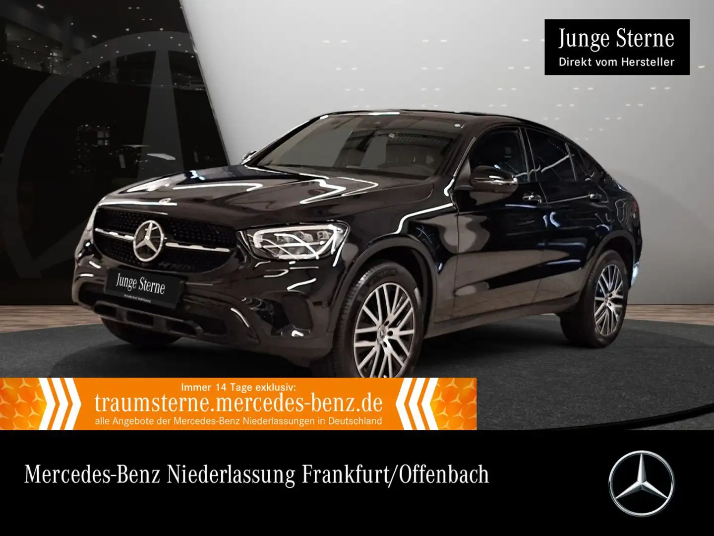 Mercedes-Benz GLC 300 de Coupé 4M NIGHT+360+AHK+LED+SPUR+TOTW Schwarz - 1