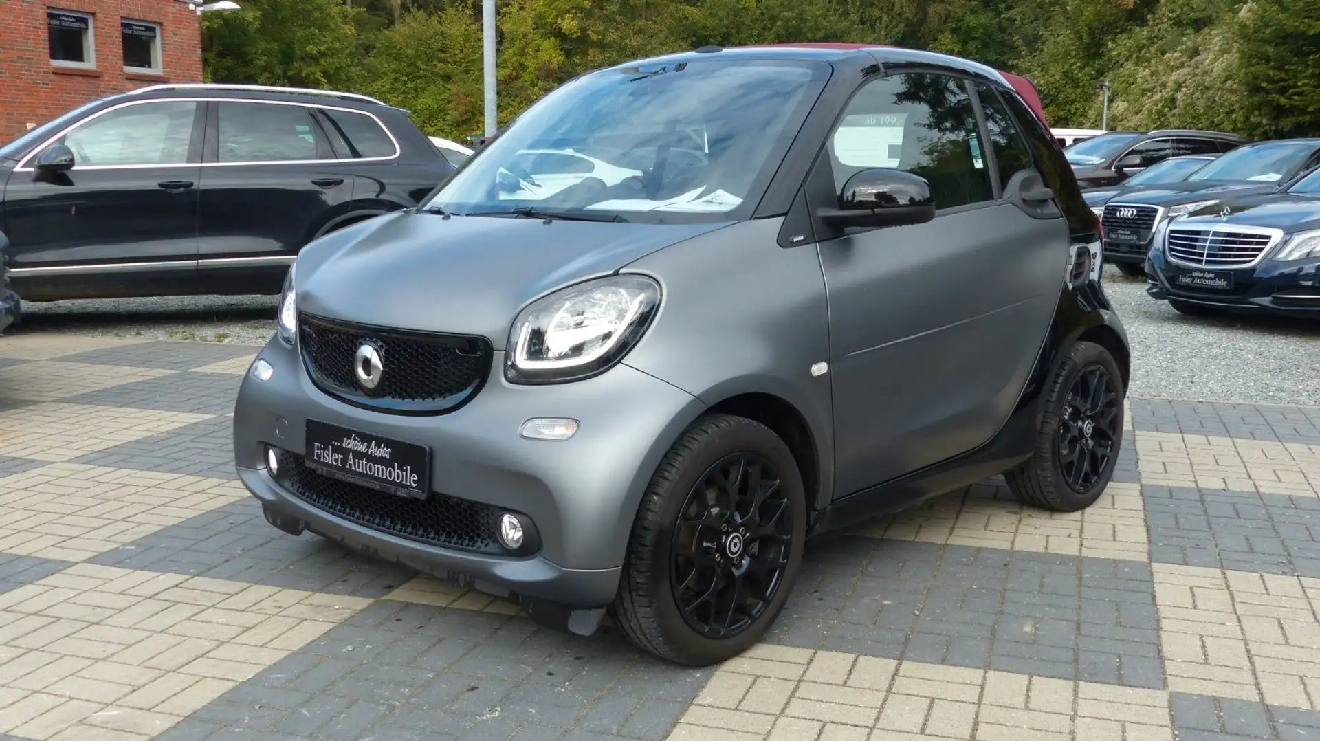 smart forTwo cabrio Prime Leder Sport Paket rotes Verd Grau - 1