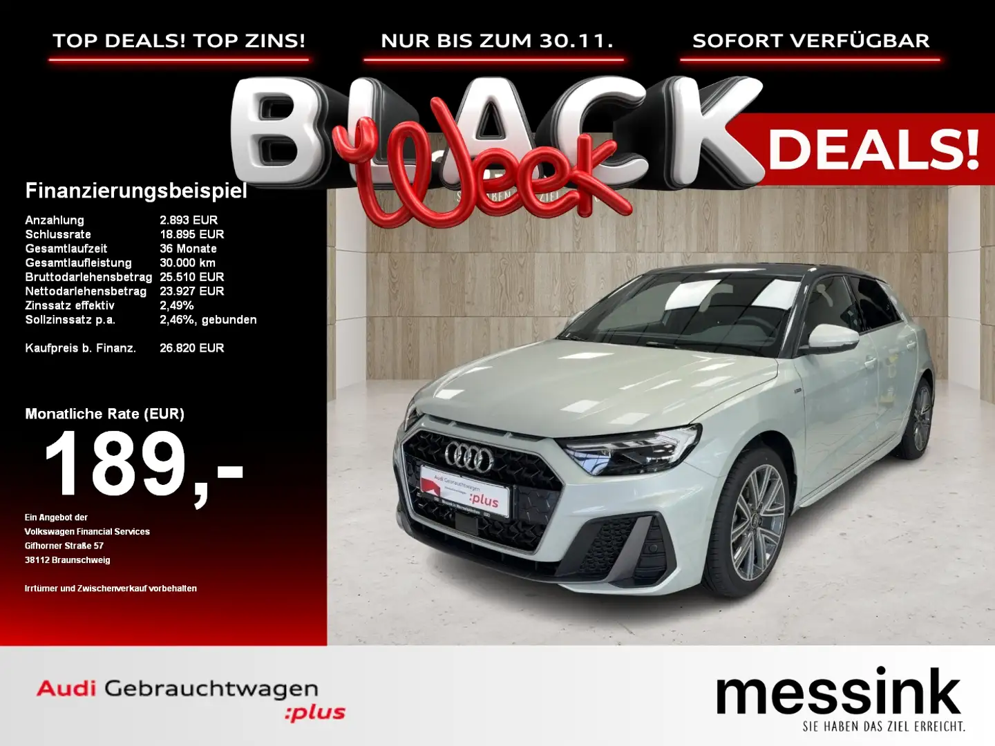 Audi A1 Sportback S line 25 TFSI S tronic Silber - 1