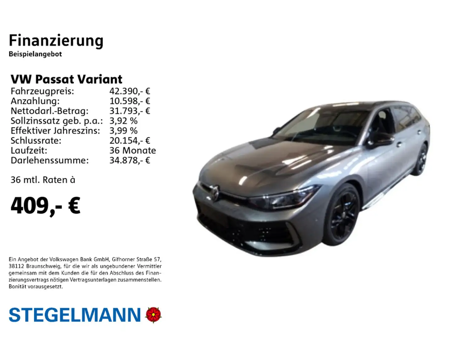 Volkswagen Passat Variant 2.0 TDI DSG Facelift R-Line *LED* Grau - 2
