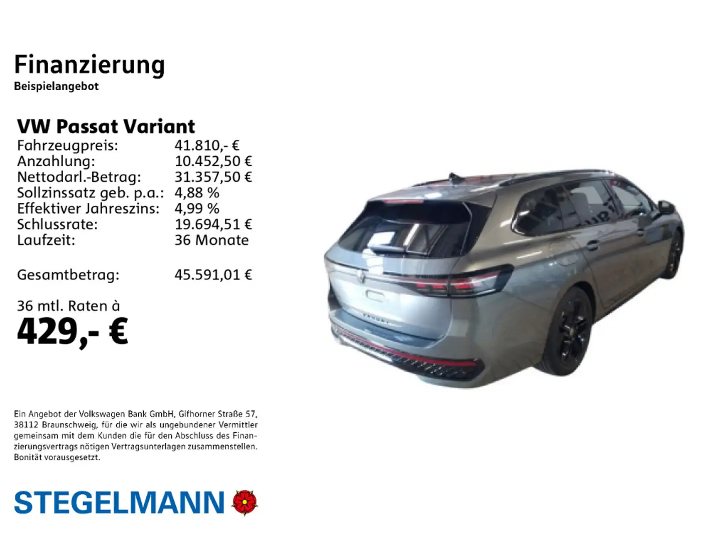 Volkswagen Passat Variant 2.0 TDI DSG Facelift R-Line *LED* Grau - 2