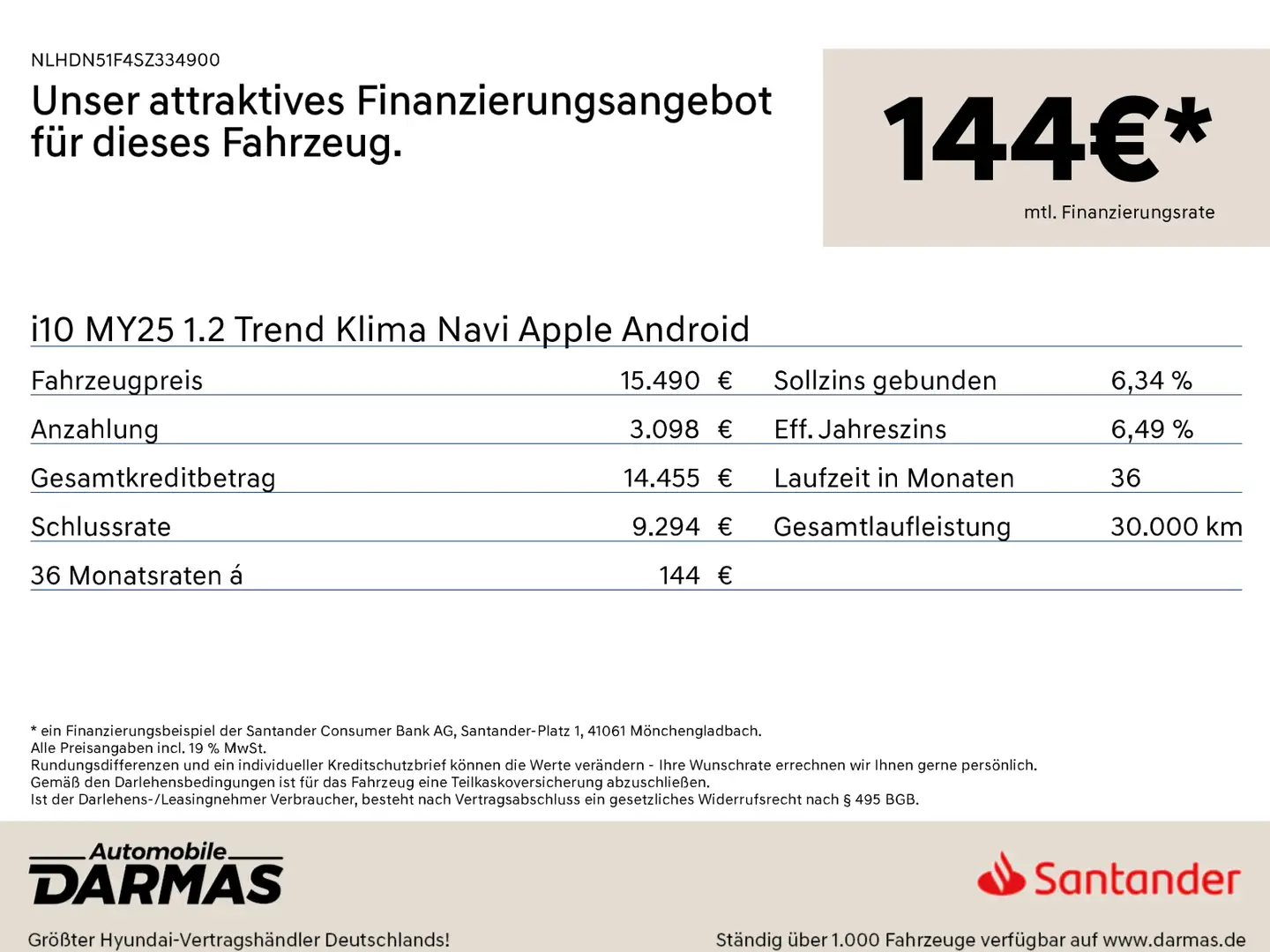 Hyundai i10 i10 1.2 (79PS) Trend Navi Sitzhei. Kamera Klima Gelb - 2