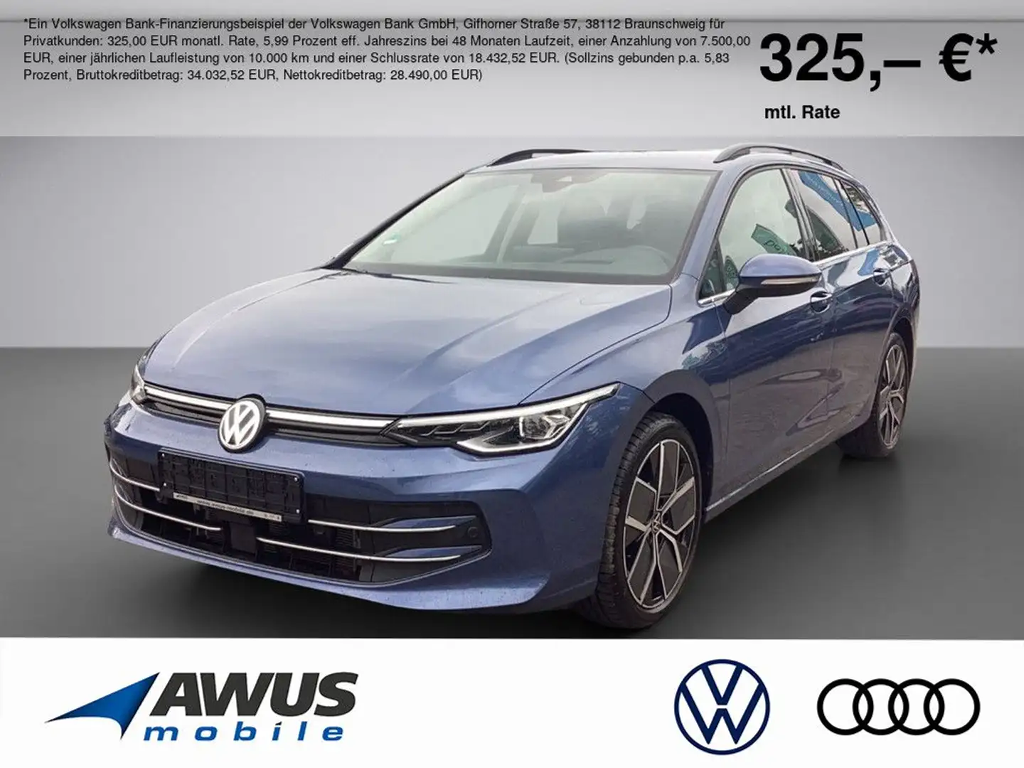 Volkswagen Golf VIII Variant 1.5eTSI DSG Style AHK FACEL. Blau - 1