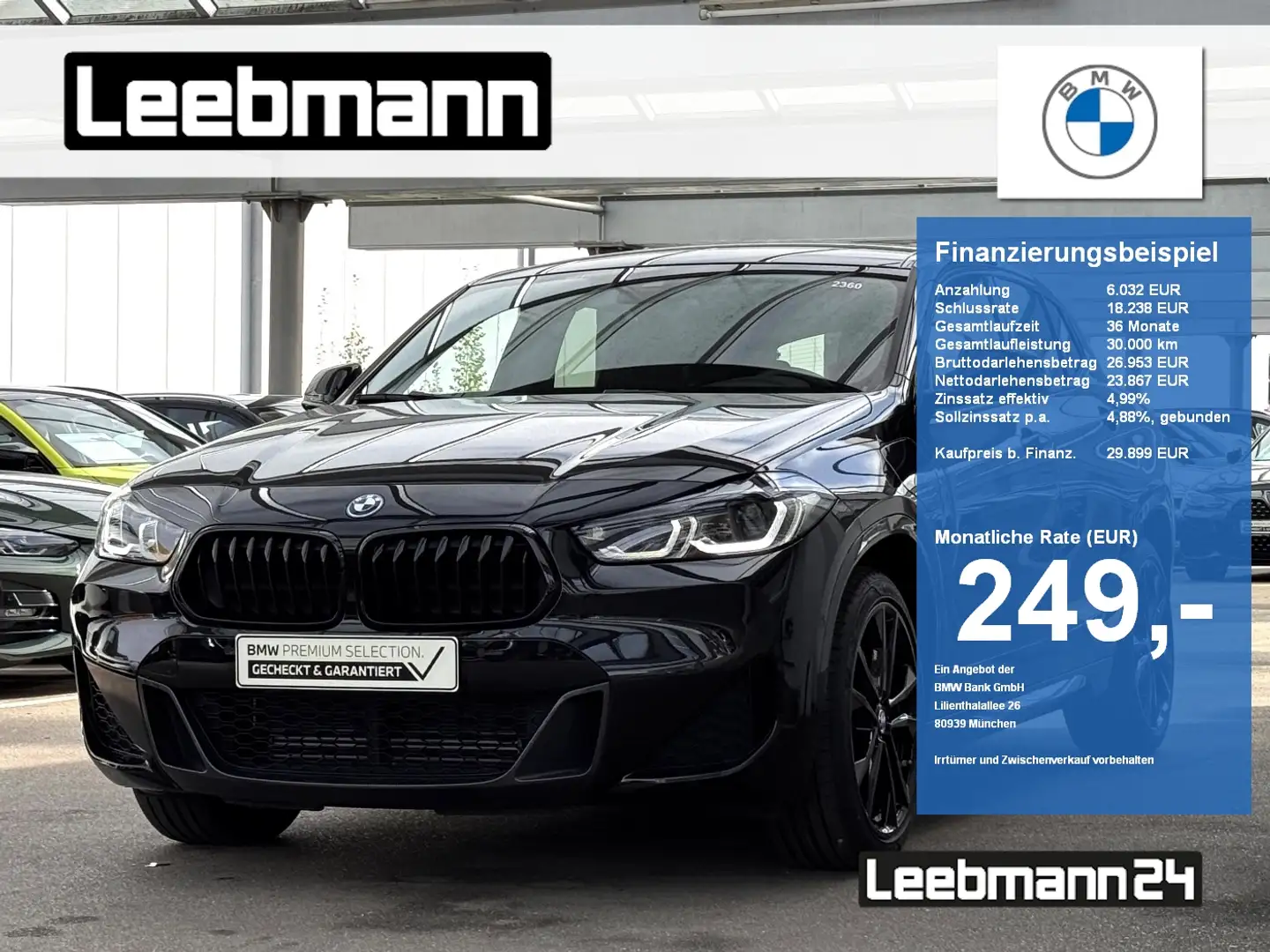 BMW X2 xDrive25e M-Sport AdaLED/RFK 2 JAHRE GARANTIE Schwarz - 1