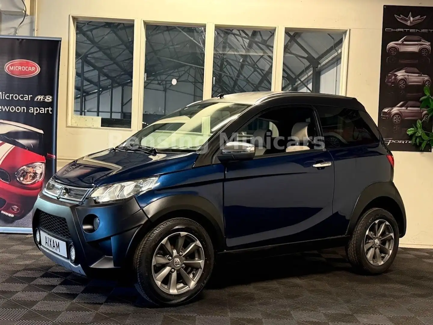 Aixam Crossline 8 PS XXL Koffer Mopedauto Microcar 45 Azul - 1