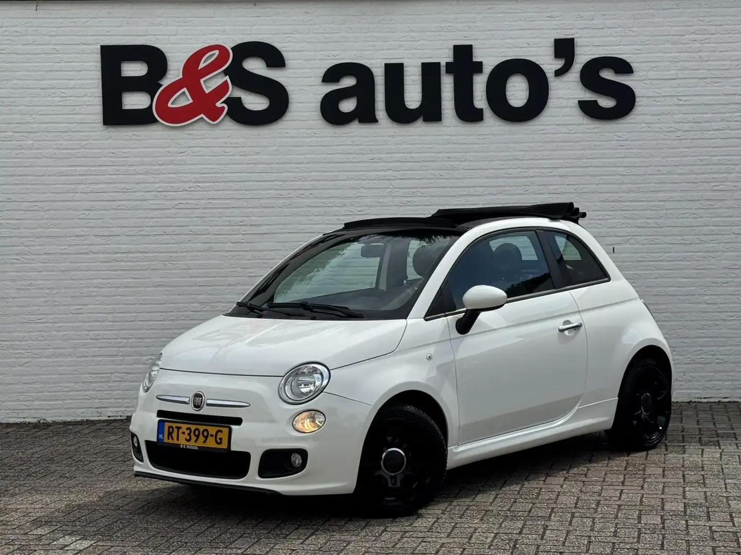 Fiat 500C 1.2 Lounge Cabriolet Airco Bleutooth 16"Lichtmetal Wit - 1