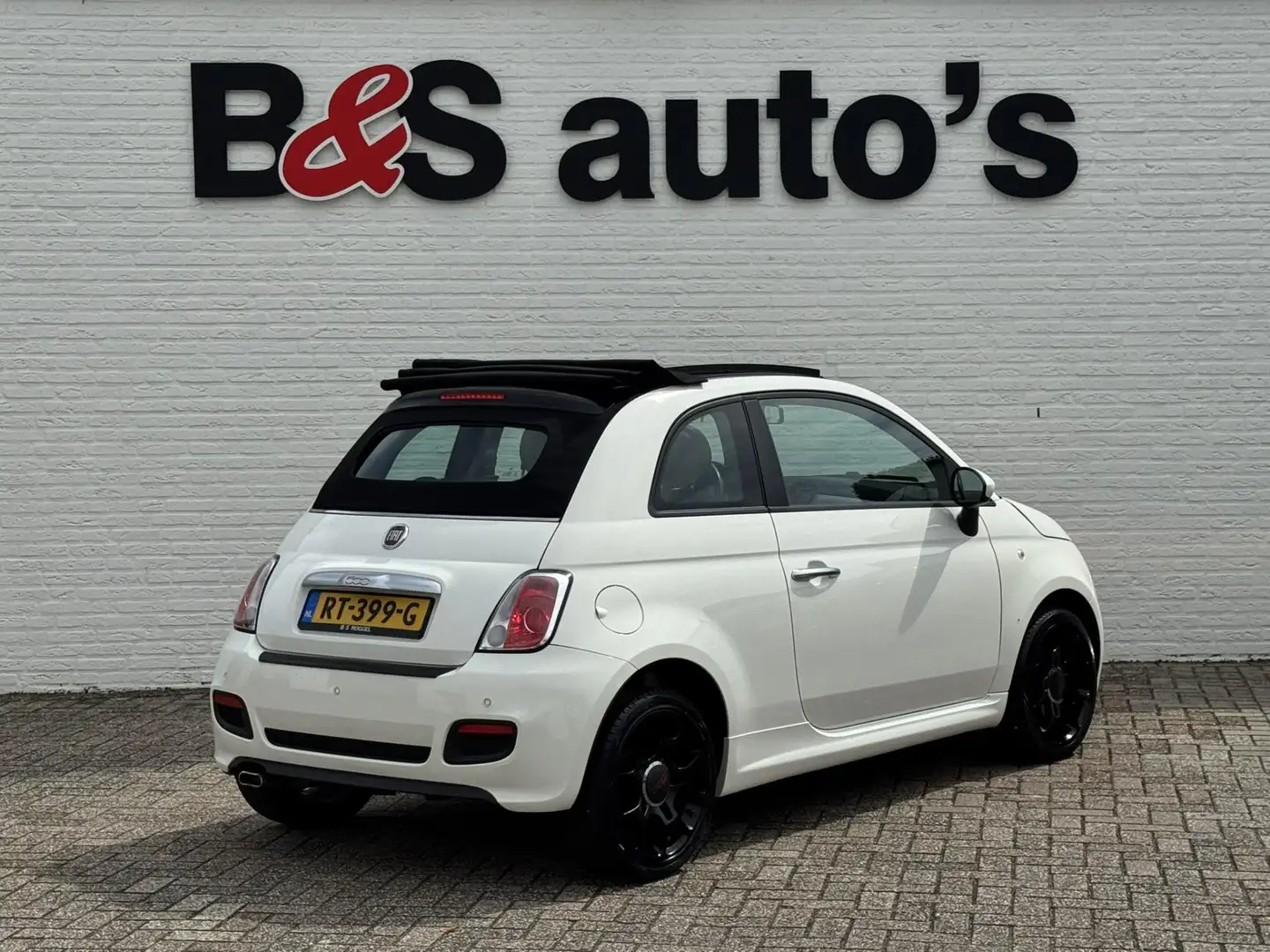 Fiat 500C 1.2 Lounge Cabriolet Airco Bleutooth 16"Lichtmetal Wit - 2
