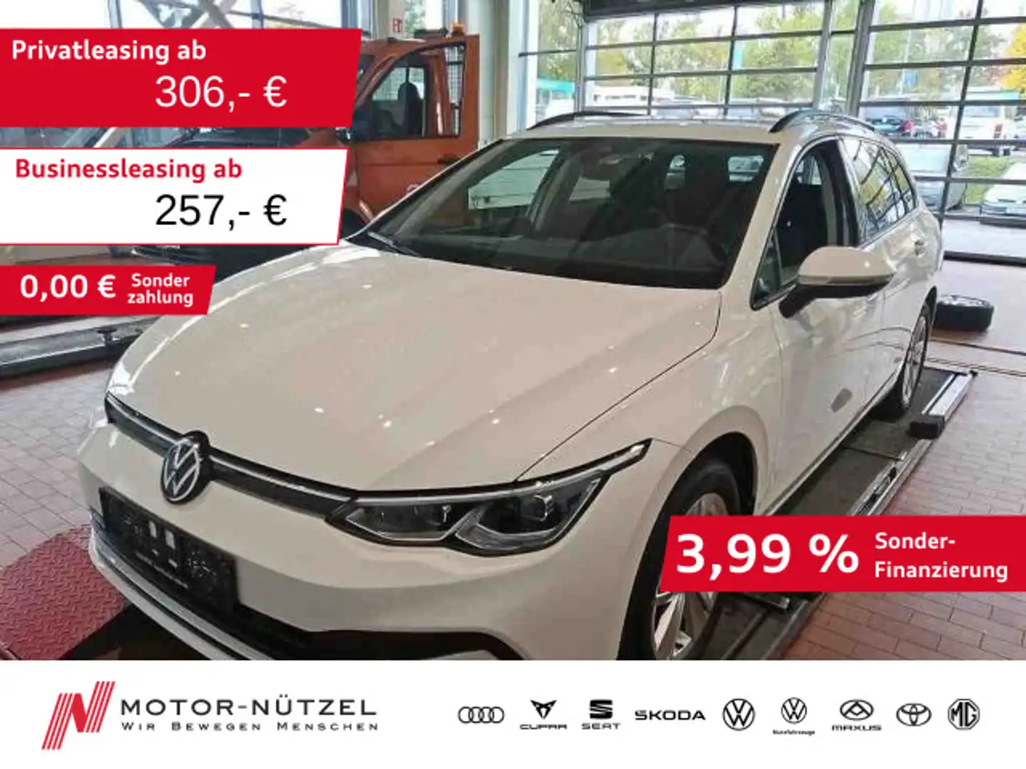 Volkswagen Golf Variant Golf VIII Variant 1.5 TSI LED+AHK+ACC+NAV+SHZ+VC Weiß - 1