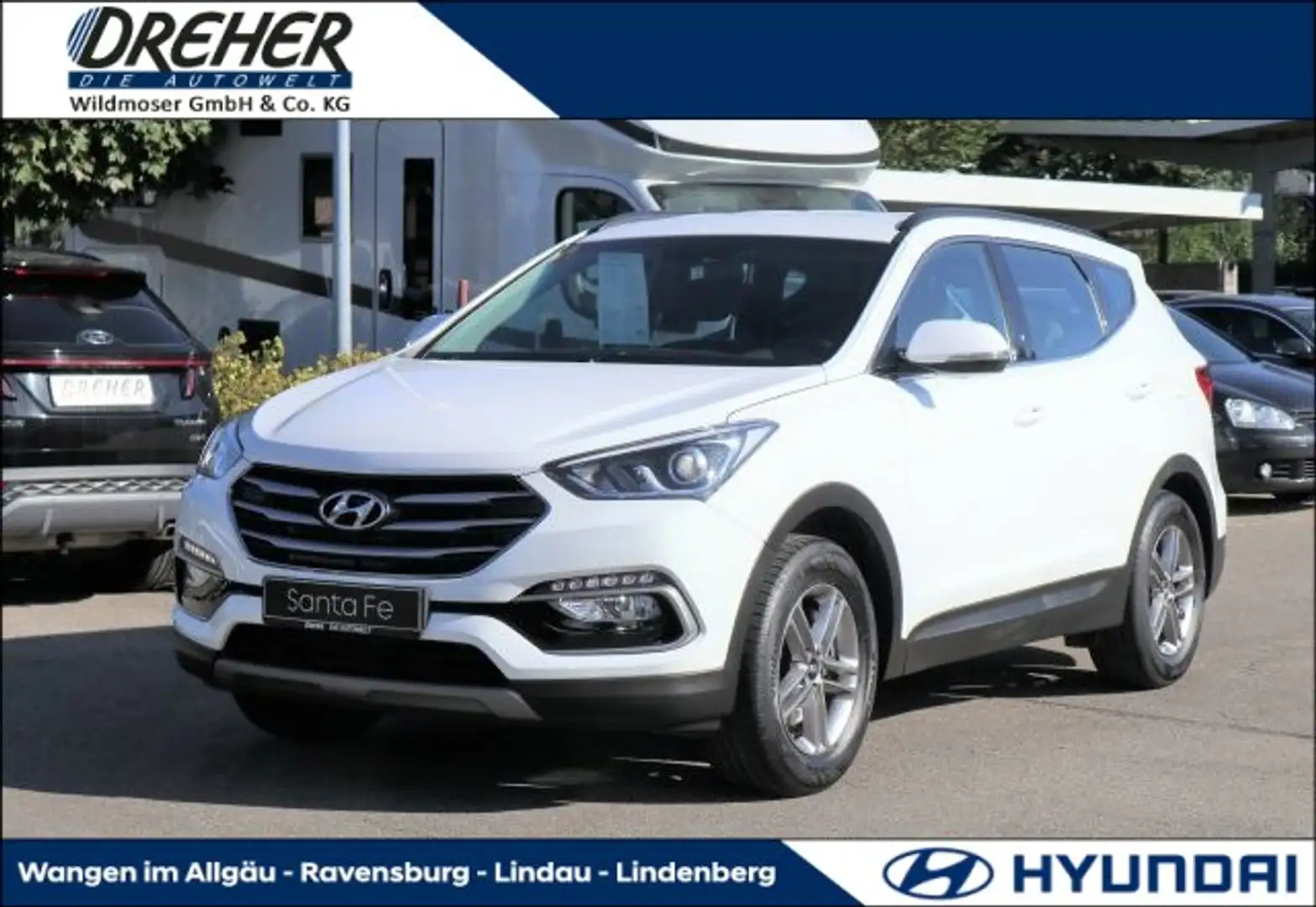 Hyundai SANTA FE Santa Fe 2.4 Family Klima/BC/Tempomat/L-R Sensor Weiß - 1