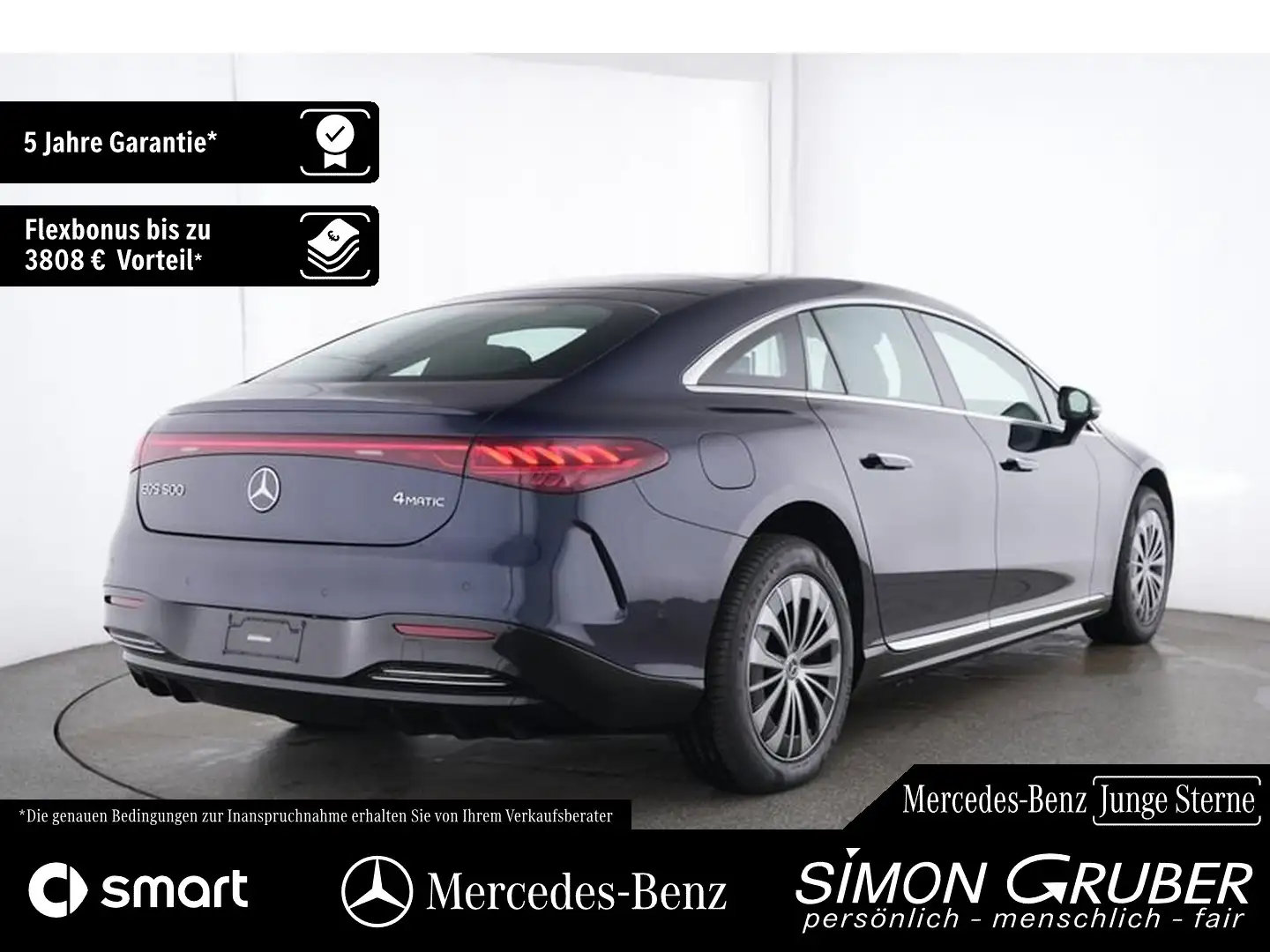 Mercedes-Benz EQS 500 4M AMG Pano 4*Massage Sitzklima 118kwh Bleu - 2