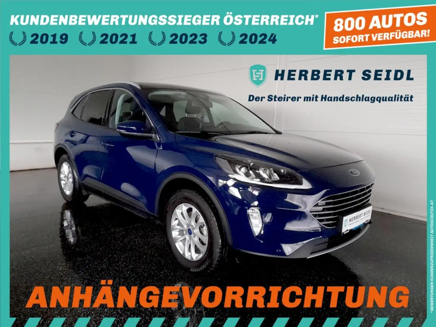 Ford Kuga TITANIUM 2,5 Duratec PHEV Aut *SKY / LED / NAVI / VIRTUELL / AHV + KAMERA / 2 ZONEN KLIMA / SITZ + LENKRADHEIZUNG* Blau - 1