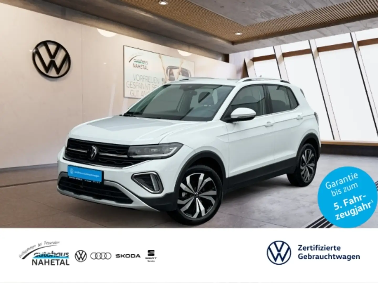 Volkswagen T-Cross 1.0TSI Style IQ-LIGHT NAVI 17'' 2Z-KLIMA ACC TRAVE Weiß - 1