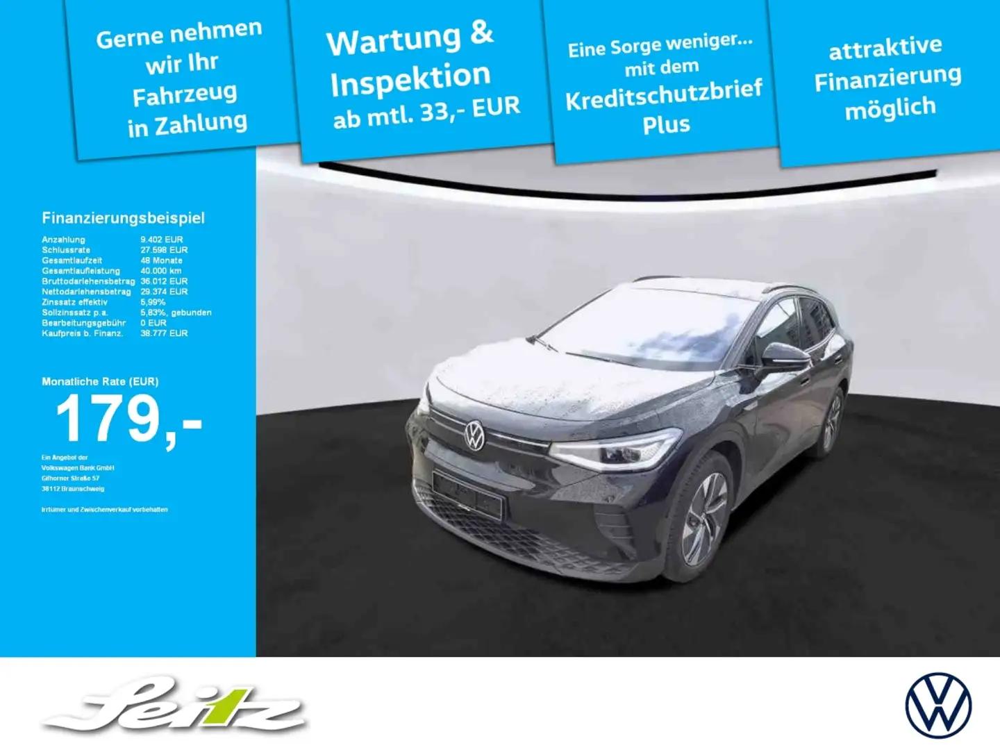 Volkswagen ID.4 Pro Performance *AHK*MATRIX*KAMERA* Чёрный - 1