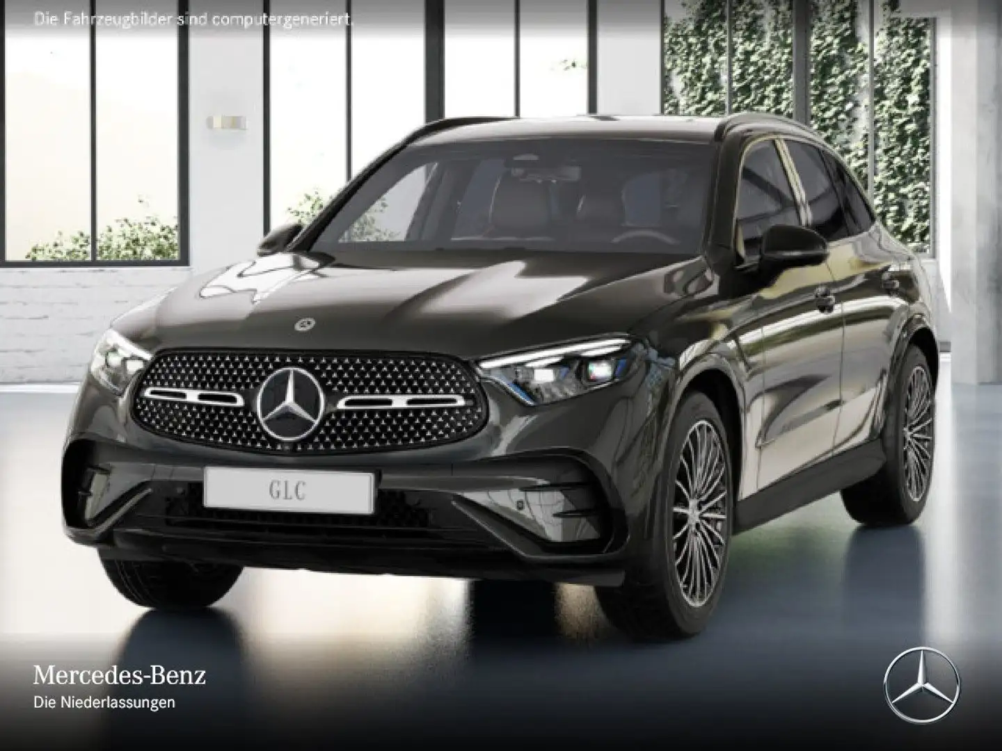Mercedes-Benz GLC 200 4M AMG+NIGHT+360+AHK+TOTW+KEYLESS+9G Gris - 2