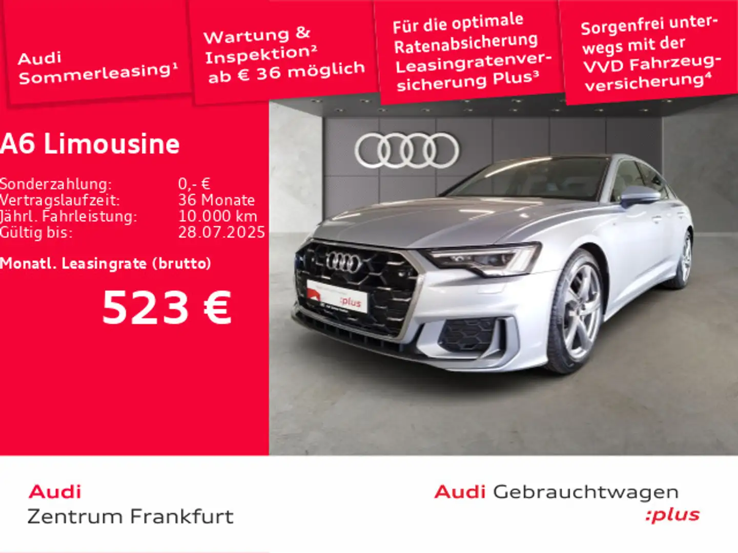 Audi A6 50 TFSI e quattro S tronic S line M Silber - 1