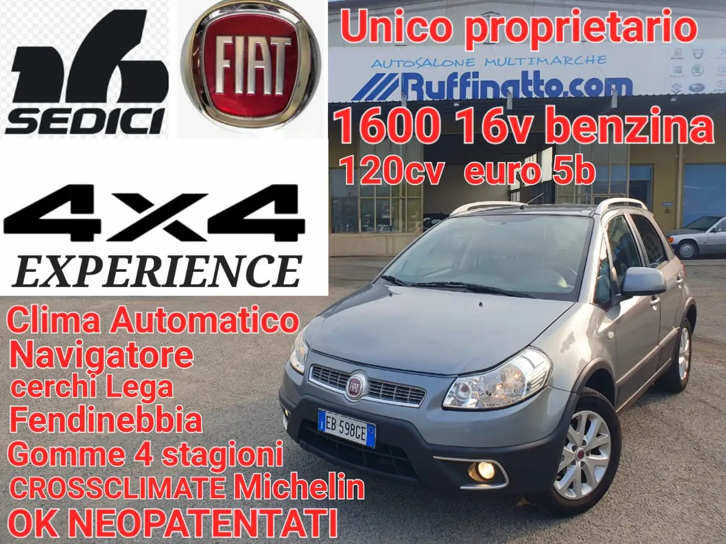 Fiat Sedici Sedici 1.6 16v Experience 4x4 120cv Gris - 1